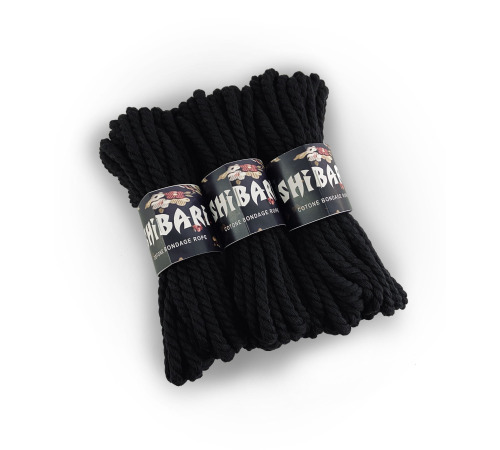 Хлопковая веревка для Шибари Feral Feelings Shibari Rope, 8 м черная