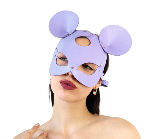 Кожаная маска мишеняти Art of Sex - Mouse Mask, цвет Лавандовый