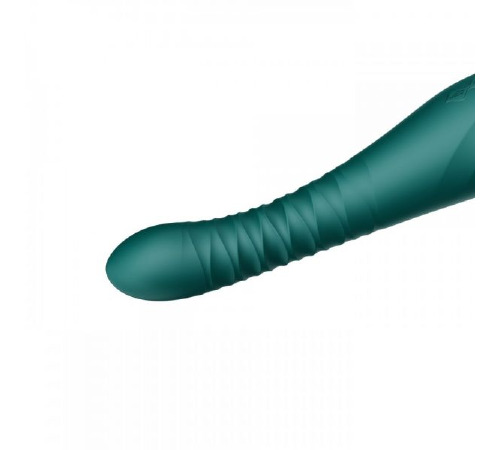 Вибромассажер с фрикциями и управлением со смартфона  ZALO KING, Turquoise Green