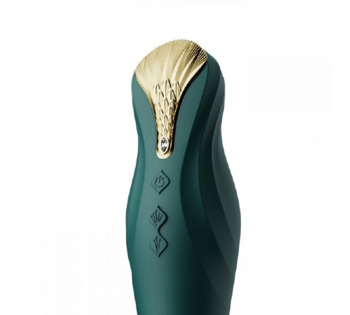 Вибромассажер с фрикциями и управлением со смартфона  ZALO KING, Turquoise Green