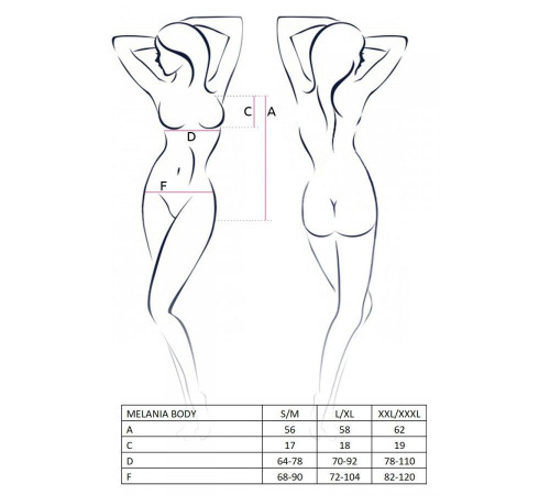 Боді MELANIA BODY black S/M - Passion