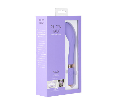 Роскошный вибратор Pillow Talk Sassy Purple Special Edition, Сваровски, повязка на глаза+игра