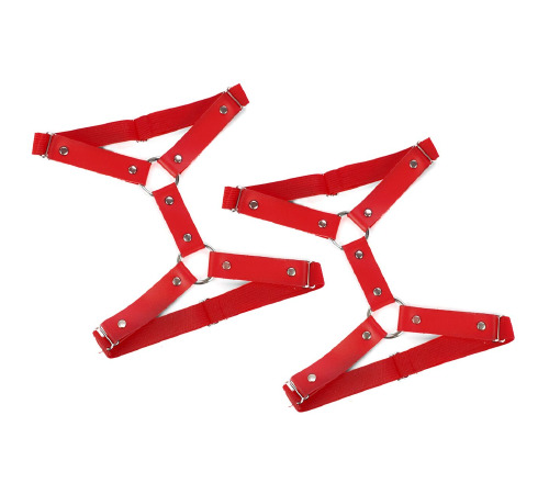 Гартеры на ногу из натуральной кожи Art of Sex - Kristina Leg Garters (2 шт), Красный