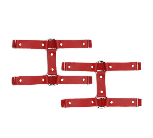 Гартеры на ногу из натуральной кожи Art of Sex - Kristina Leg Garters (2 шт), Красный