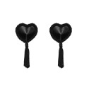 Эротические наклейки на соски с кисточками Obsessive Tassel nipple covers black, черные