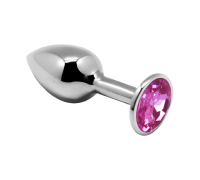 Металева анальна пробка з кристалом Alive Mini Metal Butt Plug Pink L