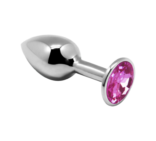 Металлическая анальная пробка с кристаллом Alive Mini Metal Butt Plug Pink L