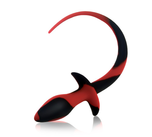 Силіконова пробка ящірка, Чорно/Червоний