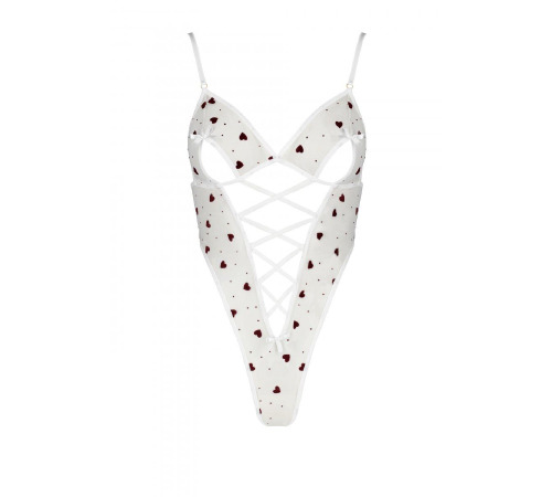 Эротическое боди с рисунком LOVELIA BODY white L/XL - Passion