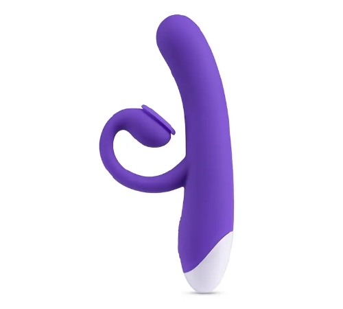 T331543 Подвійний вібратор з технологією пульсації повітря Blush HOP - OH BUNNY - MIDNIGHT