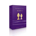 Набор металлических анальных пробок с кристаллом RIANNE S - Booty Plug Luxury Set, диаметр 3 и 3,5см