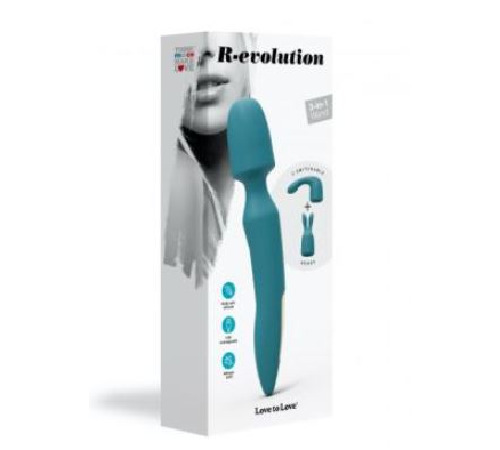 Вибромассажер с двумя насадками Love To Love R-EVOLUTION, 16 режимов работы, гибкая головка