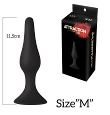 Анальна пробка з присоскою MAI Attraction Toys №33 Black, довжина 11,5cм, діаметр 3см