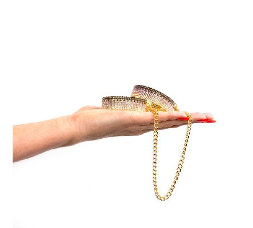 Лакшери наручники-браслеты с кристаллами Rianne S: Diamond Cuffs, подарочная упаковка