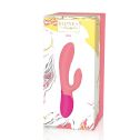 Вибратор-кролик Rianne S: Xena Coral/Rose, 10 режимов работы, медицинский силикон