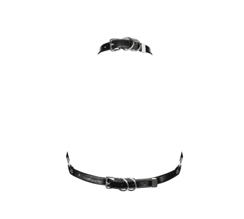 Портупея на грудь Obsessive A740 harness black O/S, искусственная кожа