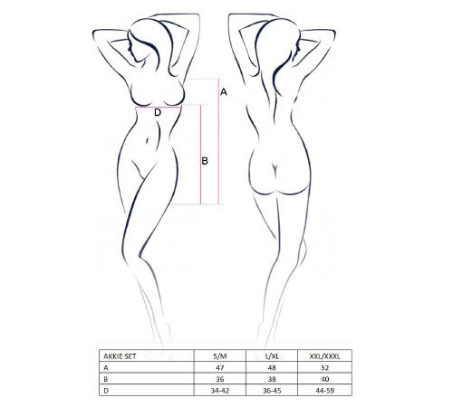 Костюм медсестри AKKIE SET white XXL/XXXL - Passion, сорочка, трусики, шапочка