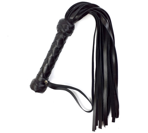 Плеть Флоггер 50 хвостов 50 см натуральная кожа Черный