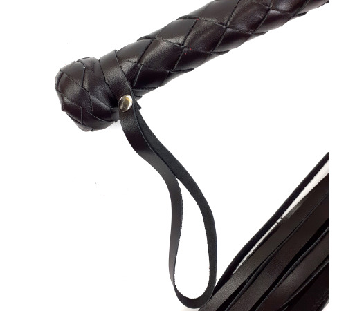 Плеть Флоггер 50 хвостов 50 см натуральная кожа Черный