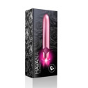 Мощный вибратор Rocks Off Havana Lilac с цветной LED-подсветкой, 10 режимов работы, перезаряжаемый
