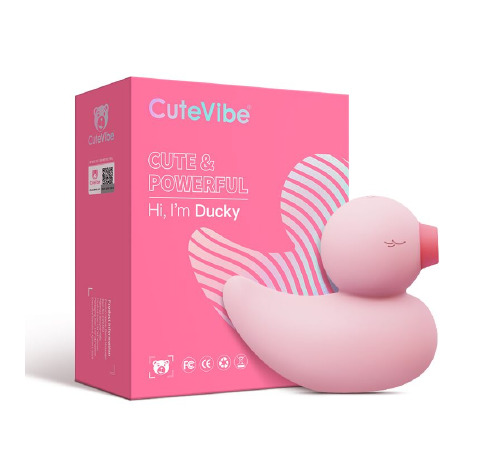 Вакуумный вибратор-уточка CuteVibe Ducky Pink