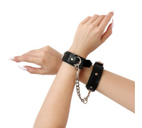 Наручники из эко-кожи Art of Sex - Handcuffs Emoji, Черный