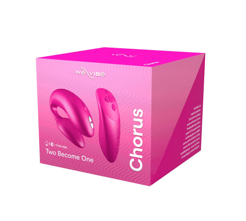 Смарт-вібратор для пар We-Vibe Chorus Cosmic Pink, сенсорне керування вібраціями стисненням пульта