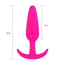 Анальна пробка Velvet Bullet L, оксамитовий силікон, рожевий колір