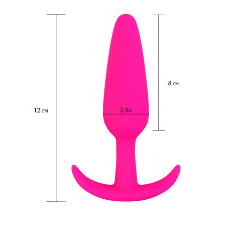 Анальна пробка Velvet Bullet L, оксамитовий силікон, рожевий колір