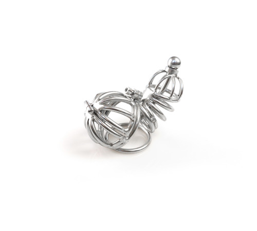 Металлический пояс верности с уретральным катетером 