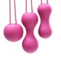 Набор вагинальных шариков Je Joue - Ami Fuchsia, диаметр 3,8-3,3-2,7см, вес 54-71-100г