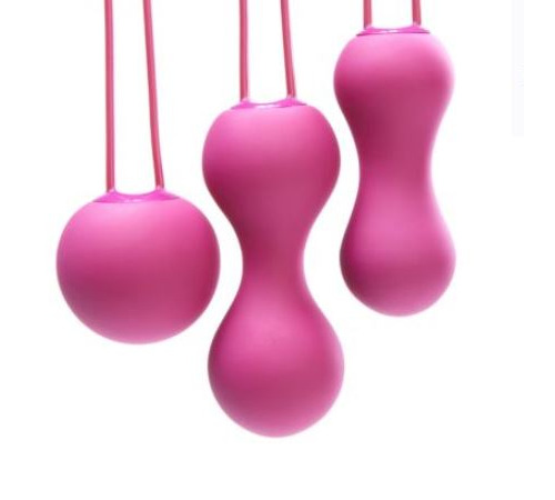 Набор вагинальных шариков Je Joue - Ami Fuchsia, диаметр 3,8-3,3-2,7см, вес 54-71-100г