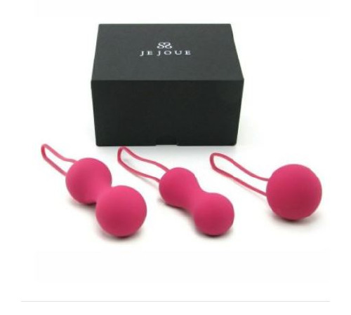 Набор вагинальных шариков Je Joue - Ami Fuchsia, диаметр 3,8-3,3-2,7см, вес 54-71-100г