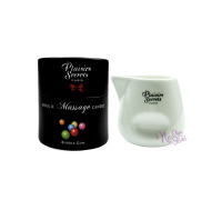 Масажна свічка Plaisirs Secrets Bubble Gum (80 мл) подарункова упаковка, керамічний посуд