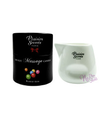 Массажная свеча Plaisirs Secrets Bubble Gum (80 мл) подарочная упаковка, керамический сосуд
