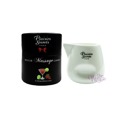 Массажная свеча Plaisirs Secrets Cosmopolitan (80 мл) подарочная упаковка, керамический сосуд