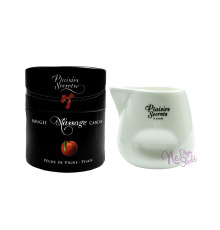 Массажная свеча Plaisirs Secrets Peach (80 мл) подарочная упаковка, керамический сосуд