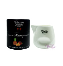 Массажная свеча Plaisirs Secrets Pineapple Mango (80 мл) подарочная упаковка, керамический сосуд