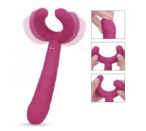 Вибратор для пар Love To Love PLEASE ME - PLUM STAR с тремя моторами, гибкий