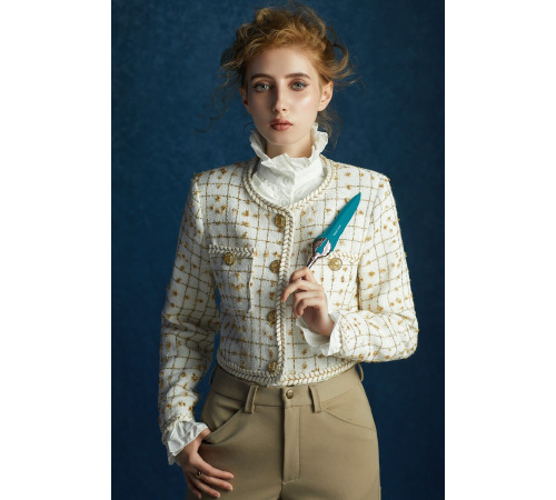 Вишуканий вібратор Knight Jenay FLOWERS&SWORD, маска, стрічка та лубрикант у комплекті