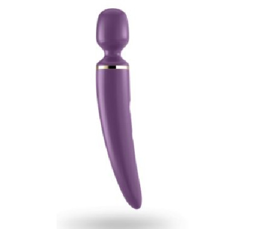 Вібромасажер Satisfyer Wand-er Woman (Purple/Gold) водонепроникний, потужний, розмір XXL
