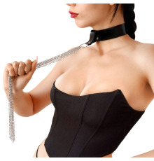 Сексуальный чокер с цепями Art of Sex - Stormy chain and leather