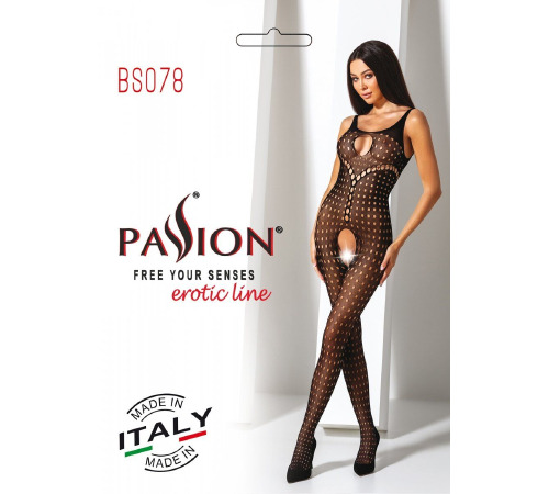 Бодістокінг з доступом до інтимних місць Passion BS078 black