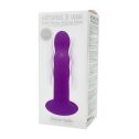 Двошаровий ділдо з вібрацією Adrien Lastic Hitsens 3 Purple, відмінно для страпона, діаметр 4 см, довжина 18,2 см