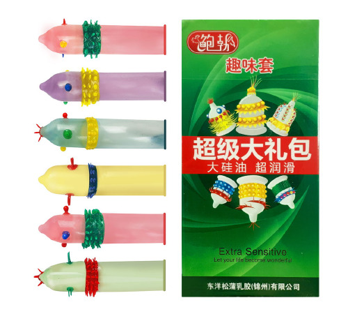 Презервативы с усиками и шипами Extra Sensitive 6 шт ЗЕЛЕНЫЕ