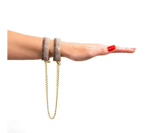 Лакшери наручники-браслеты с кристаллами Rianne S: Diamond Cuffs, подарочная упаковка