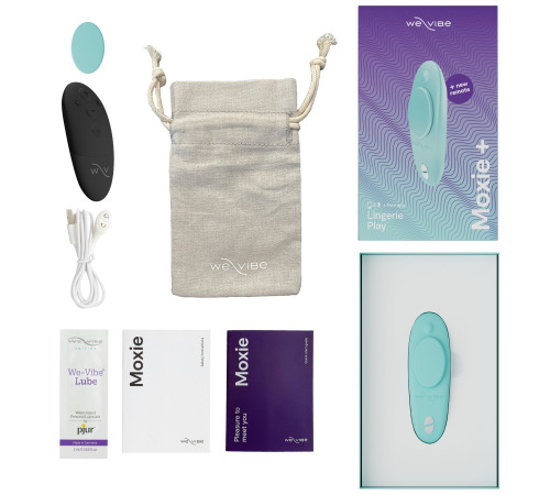 Смарт-вібратор у трусики We-Vibe Moxie+ Aqua, оновлений пульт ДК