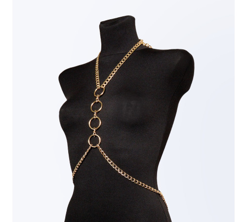 Портупея из цепи Дебора, цвет Золото