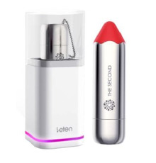 Вибропуля Leten The Second Blazing red с индукционной зарядкой, водонепроницаемая, очень мощная  