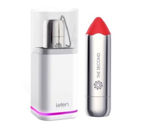 Вібропуля Leten The Second Blazing red з індукційною зарядкою, водонепроникна, дуже потужна